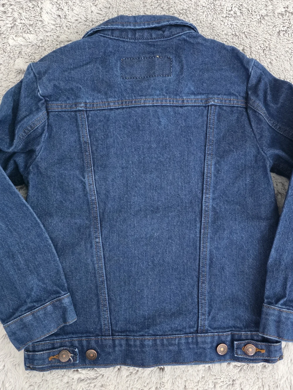 Wrangler Kid's Unisex Medium Wash Size Medium Adjustable Sides Denim Jacket